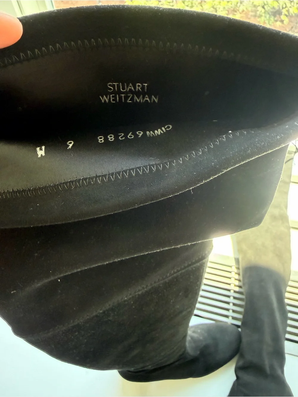 Stuart Weitzman Black Over-the-Knee Suede Boots